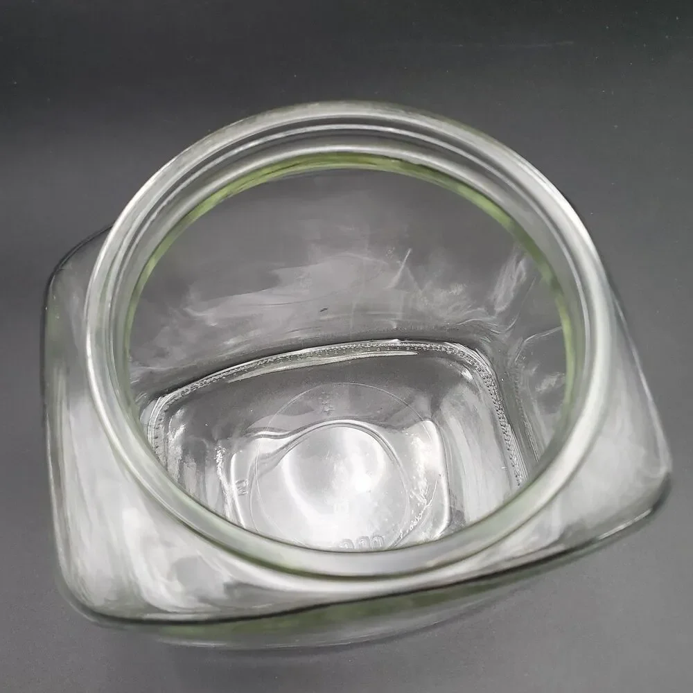 Vtg Anchor Hocking Clear Glass Canister Cookie/ Biscuit Jar Industrial Farmhouse